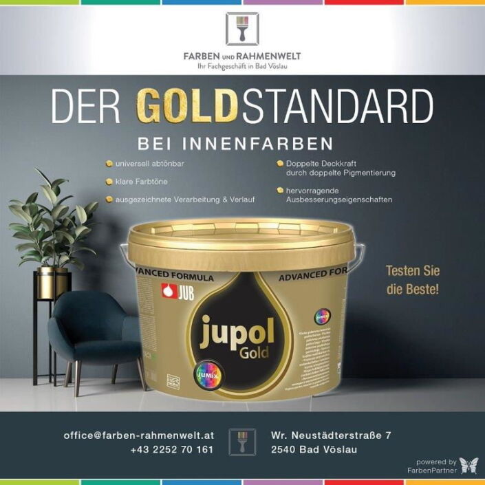 Jupol Gold Innenfarben – Lust auf eine Farbveränderung? Jupol Gold Innenfarben - Lust auf eine Farbveränderung?